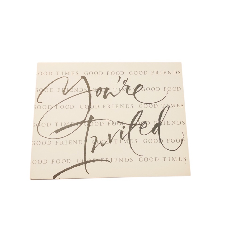 You're Invited Cream Party Invitation Cards